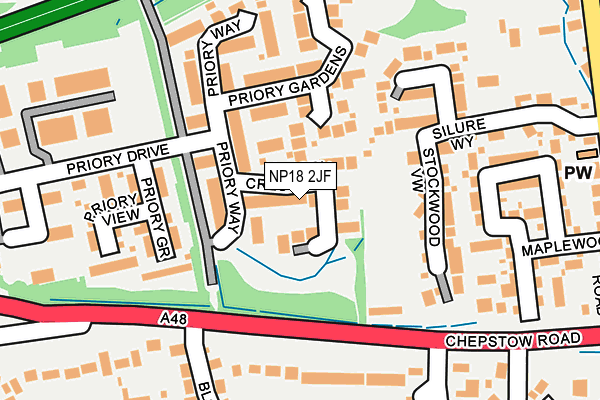 NP18 2JF map - OS OpenMap – Local (Ordnance Survey)