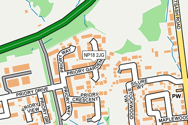 NP18 2JG map - OS OpenMap – Local (Ordnance Survey)