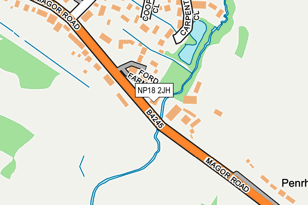 NP18 2JH map - OS OpenMap – Local (Ordnance Survey)