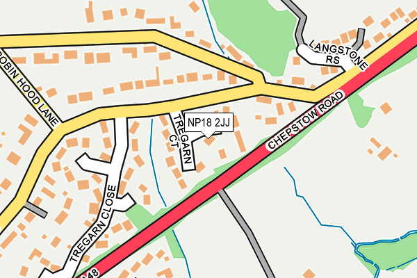 NP18 2JJ map - OS OpenMap – Local (Ordnance Survey)