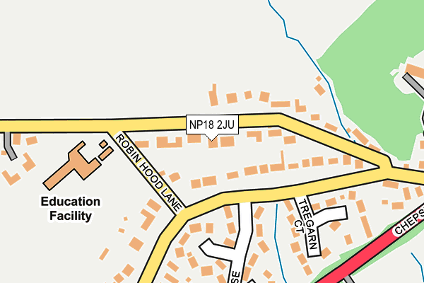 NP18 2JU map - OS OpenMap – Local (Ordnance Survey)