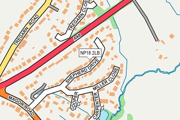 NP18 2LB map - OS OpenMap – Local (Ordnance Survey)