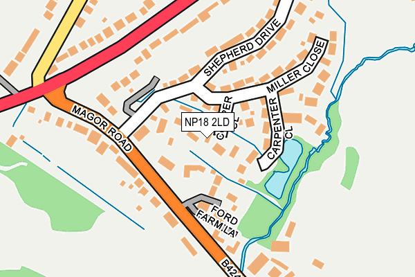 NP18 2LD map - OS OpenMap – Local (Ordnance Survey)