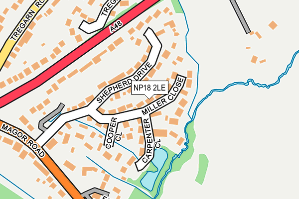 NP18 2LE map - OS OpenMap – Local (Ordnance Survey)