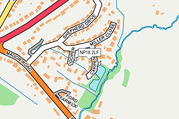 NP18 2LF map - OS OpenMap – Local (Ordnance Survey)