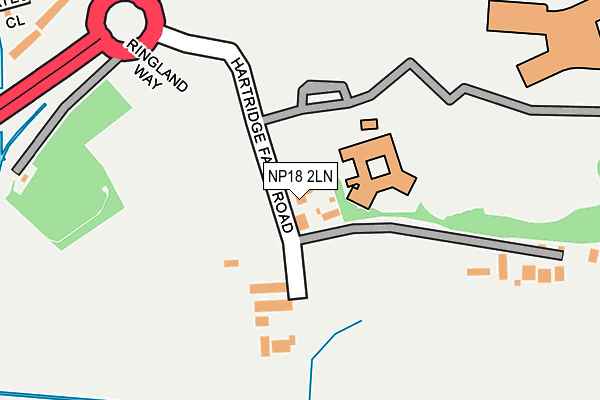 NP18 2LN map - OS OpenMap – Local (Ordnance Survey)