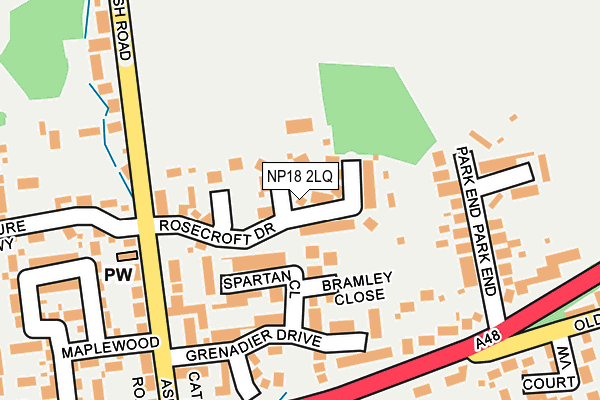 NP18 2LQ map - OS OpenMap – Local (Ordnance Survey)