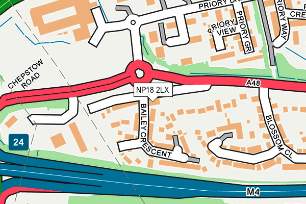NP18 2LX map - OS OpenMap – Local (Ordnance Survey)