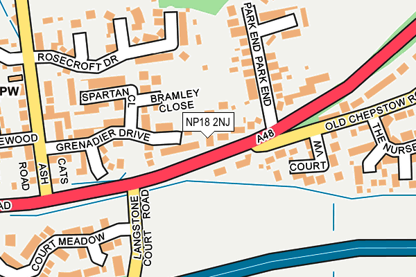 NP18 2NJ map - OS OpenMap – Local (Ordnance Survey)
