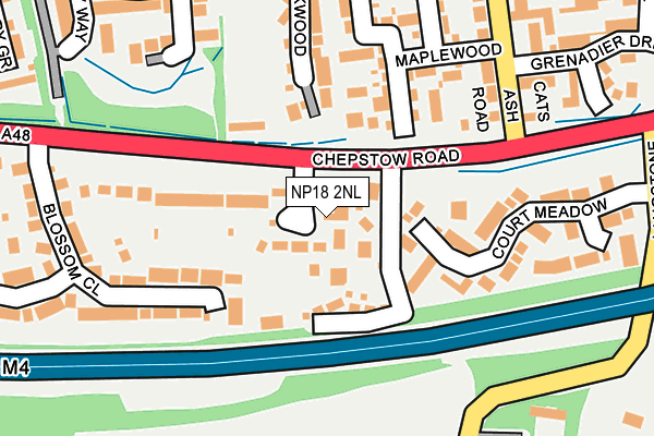 NP18 2NL map - OS OpenMap – Local (Ordnance Survey)
