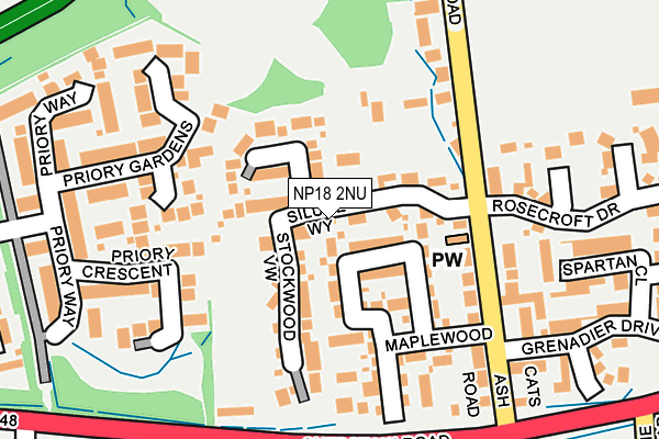 NP18 2NU map - OS OpenMap – Local (Ordnance Survey)