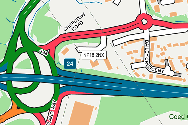 NP18 2NX map - OS OpenMap – Local (Ordnance Survey)