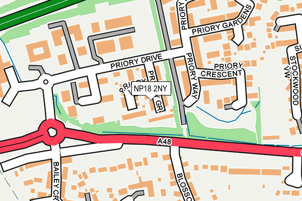 NP18 2NY map - OS OpenMap – Local (Ordnance Survey)