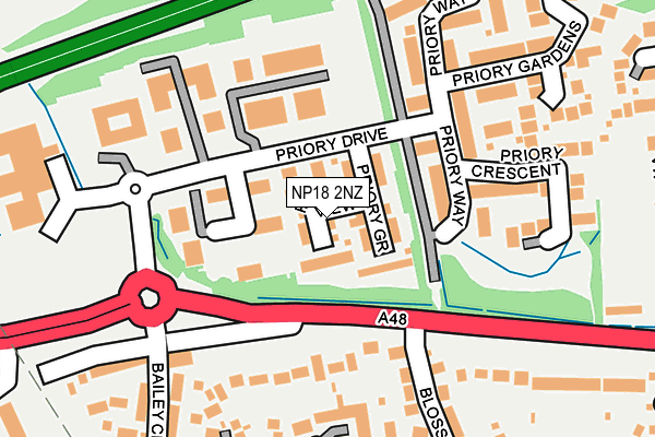 NP18 2NZ map - OS OpenMap – Local (Ordnance Survey)