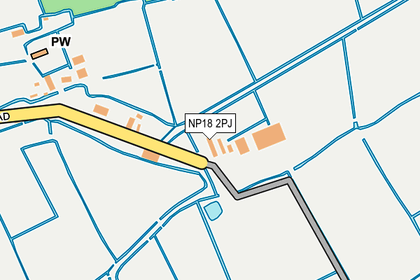 NP18 2PJ map - OS OpenMap – Local (Ordnance Survey)