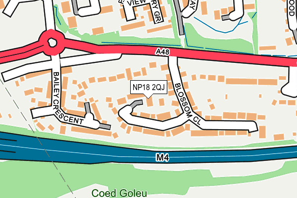 NP18 2QJ map - OS OpenMap – Local (Ordnance Survey)