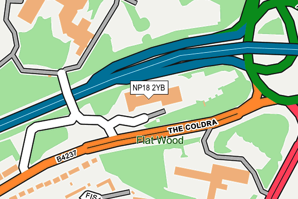 NP18 2YB map - OS OpenMap – Local (Ordnance Survey)