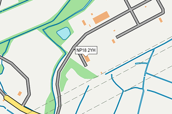 NP18 2YH map - OS OpenMap – Local (Ordnance Survey)