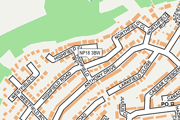 NP18 3BW map - OS OpenMap – Local (Ordnance Survey)