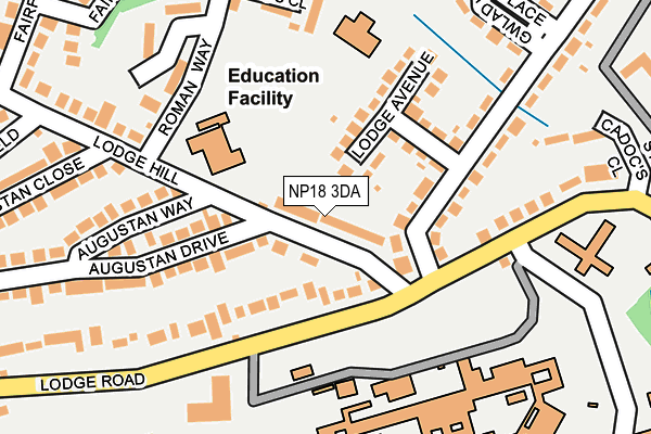 NP18 3DA map - OS OpenMap – Local (Ordnance Survey)