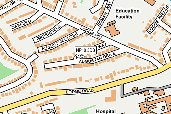 NP18 3DB map - OS OpenMap – Local (Ordnance Survey)