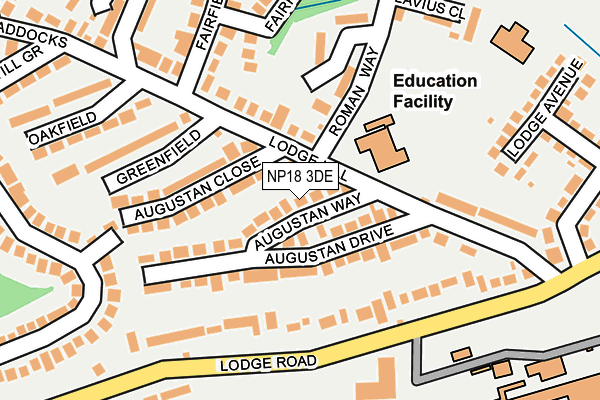 NP18 3DE map - OS OpenMap – Local (Ordnance Survey)
