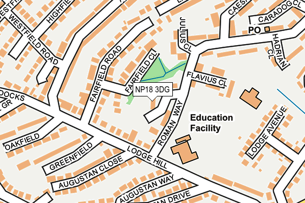 NP18 3DG map - OS OpenMap – Local (Ordnance Survey)