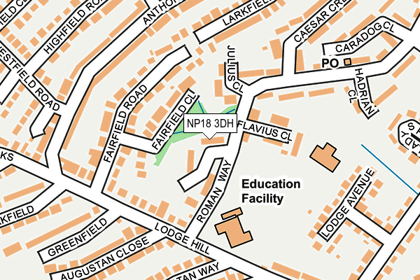 NP18 3DH map - OS OpenMap – Local (Ordnance Survey)