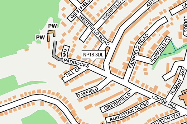NP18 3DL map - OS OpenMap – Local (Ordnance Survey)