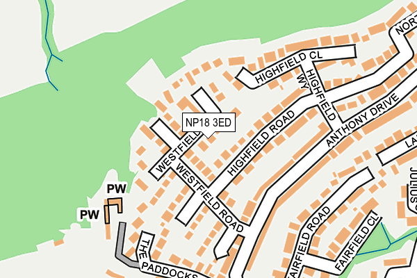 NP18 3ED map - OS OpenMap – Local (Ordnance Survey)