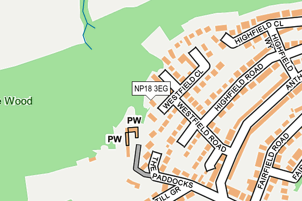 NP18 3EG map - OS OpenMap – Local (Ordnance Survey)