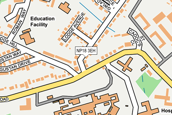 NP18 3EH map - OS OpenMap – Local (Ordnance Survey)