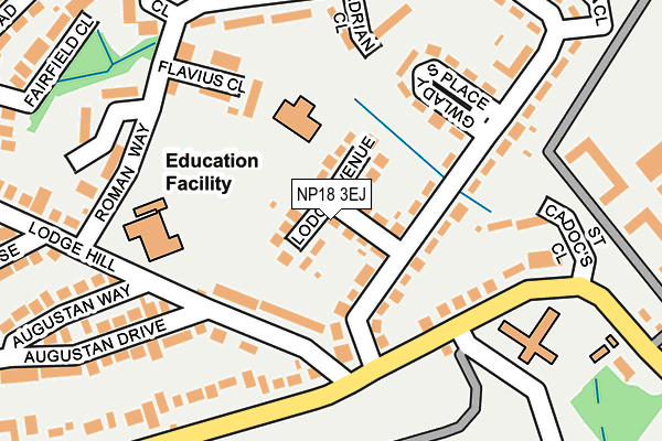 NP18 3EJ map - OS OpenMap – Local (Ordnance Survey)