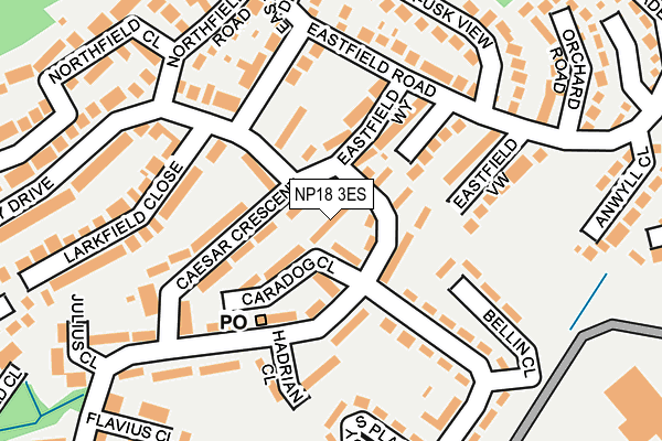 NP18 3ES map - OS OpenMap – Local (Ordnance Survey)