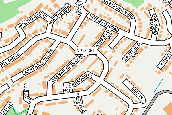 NP18 3ET map - OS OpenMap – Local (Ordnance Survey)