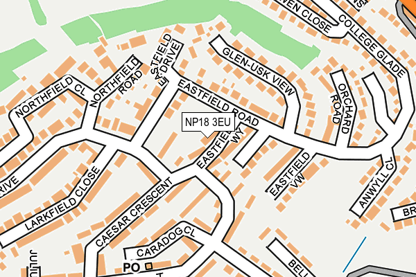 NP18 3EU map - OS OpenMap – Local (Ordnance Survey)