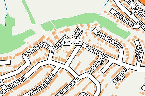 NP18 3EW map - OS OpenMap – Local (Ordnance Survey)