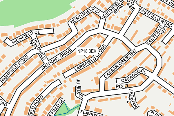 NP18 3EX map - OS OpenMap – Local (Ordnance Survey)