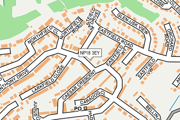 NP18 3EY map - OS OpenMap – Local (Ordnance Survey)