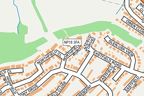 NP18 3FA map - OS OpenMap – Local (Ordnance Survey)