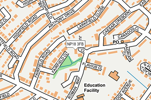NP18 3FB map - OS OpenMap – Local (Ordnance Survey)