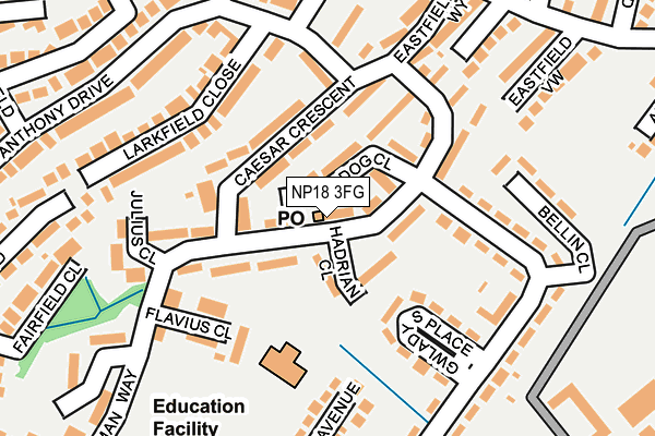 NP18 3FG map - OS OpenMap – Local (Ordnance Survey)