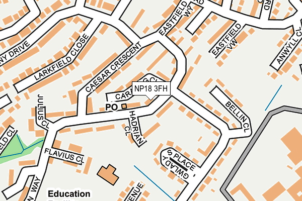 NP18 3FH map - OS OpenMap – Local (Ordnance Survey)