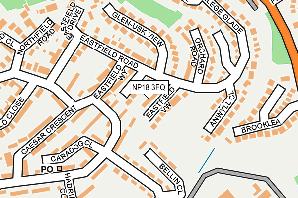 NP18 3FQ map - OS OpenMap – Local (Ordnance Survey)