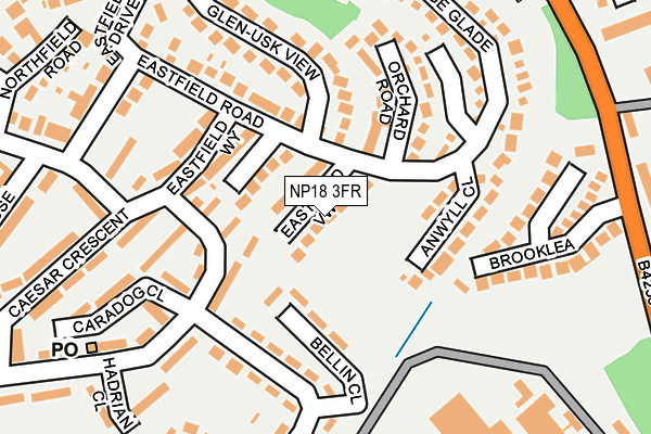 NP18 3FR map - OS OpenMap – Local (Ordnance Survey)