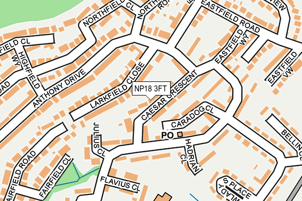 NP18 3FT map - OS OpenMap – Local (Ordnance Survey)