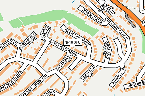 NP18 3FU map - OS OpenMap – Local (Ordnance Survey)