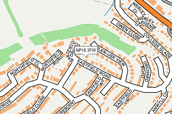 NP18 3FW map - OS OpenMap – Local (Ordnance Survey)