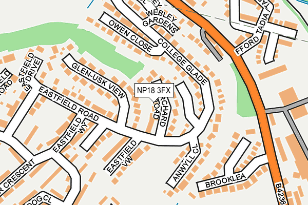 NP18 3FX map - OS OpenMap – Local (Ordnance Survey)