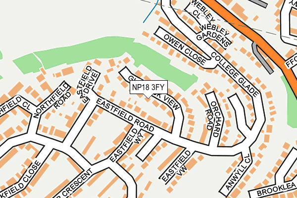 NP18 3FY map - OS OpenMap – Local (Ordnance Survey)